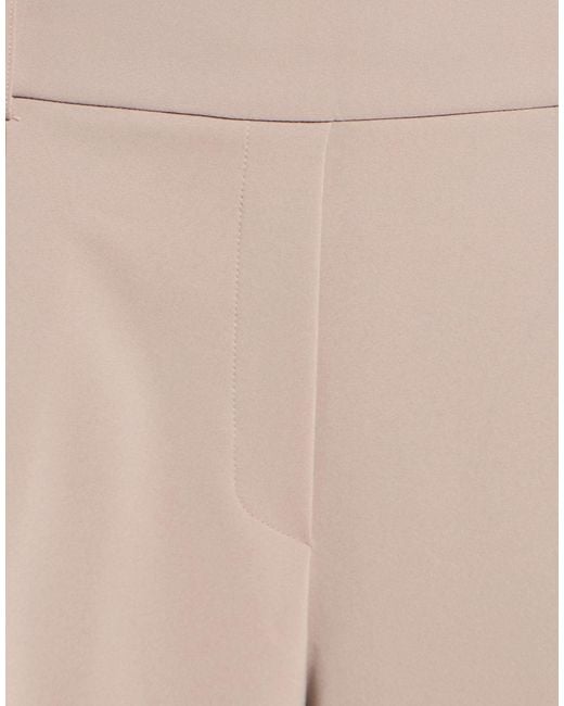 D.exterior Natural Khaki Pants Polyester, Elastane
