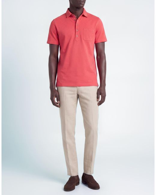 Polo Moorer pour homme en coloris Red