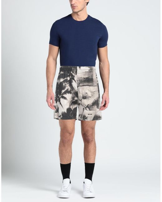 MSGM Gray Shorts & Bermuda Shorts for men