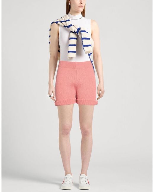 Twinset Pink Antique Rose Shorts & Bermuda Shorts Acrylic, Wool, Alpaca Wool, Polyester