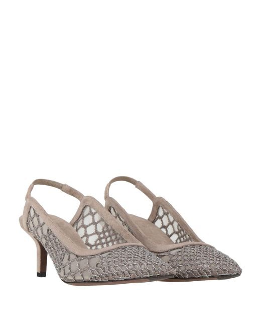 Brunello Cucinelli Gray Pumps Polyamide