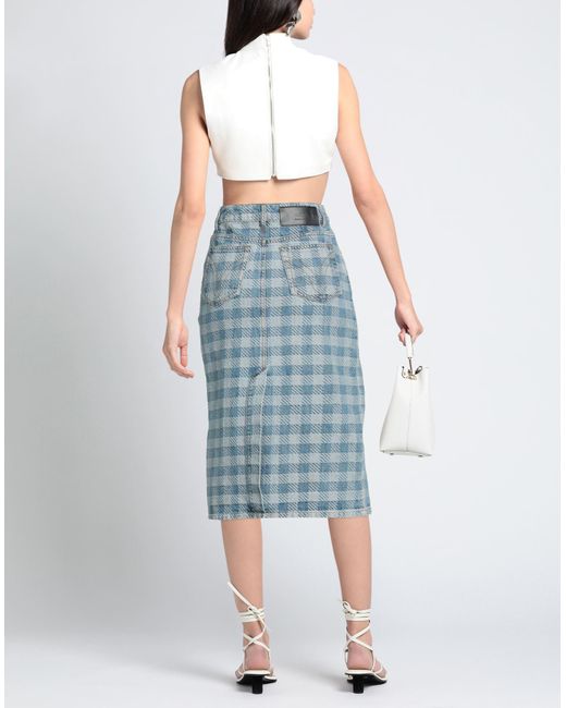 AMI Blue Denim Skirt