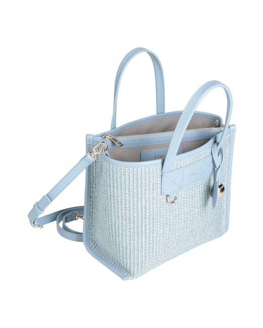 Furla Blue Sky Handbag Leather, Cotton, Polyamide