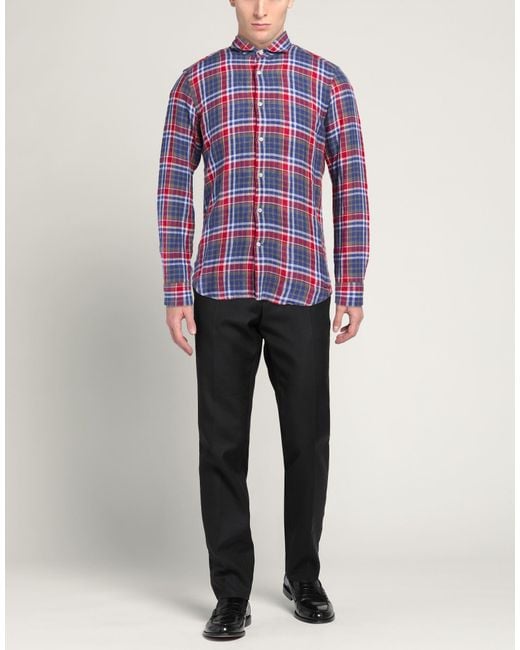 Savile Row Blue Shirt Linen for men