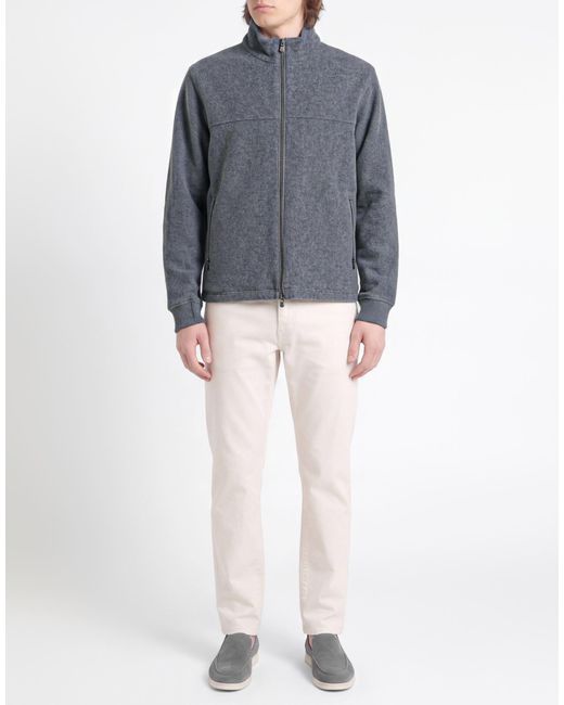 Fedeli Gray Jacket Cashmere for men