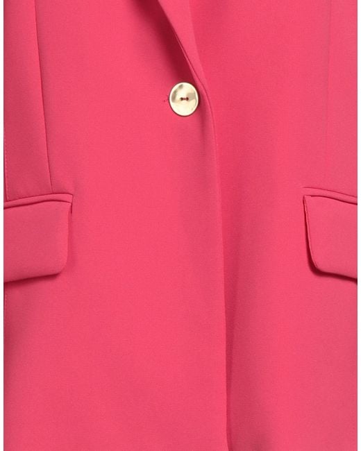Nenette Pink Fuchsia Blazer Polyester, Elastane