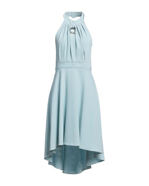 Siste's Blue Mini Dress Polyester, Elastane