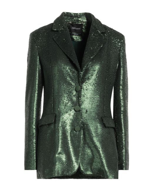 Blumarine Green Blazer Polyester, Elastane