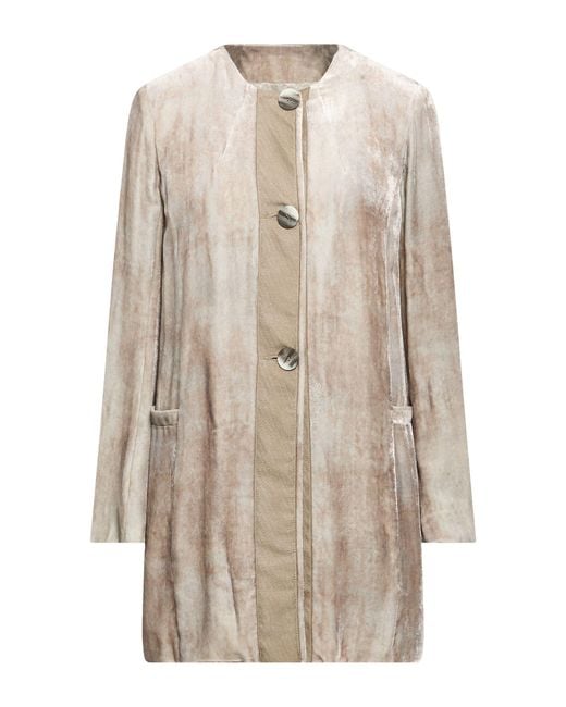 Gentry Portofino Natural Overcoat & Trench Coat Viscose, Silk