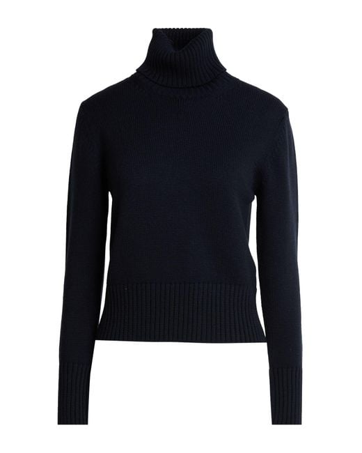 Alpha Studio Blue Midnight Turtleneck Merino Wool
