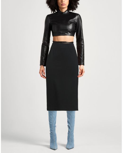 Gonna Midi di Caractere in Black