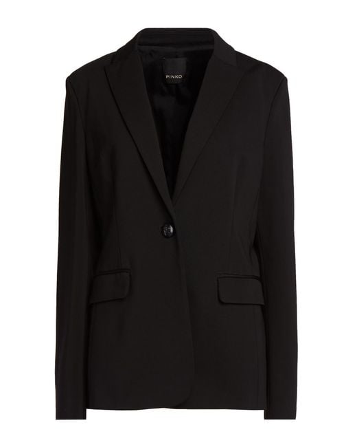 Pinko Black Blazer Viscose, Polyamide, Elastane