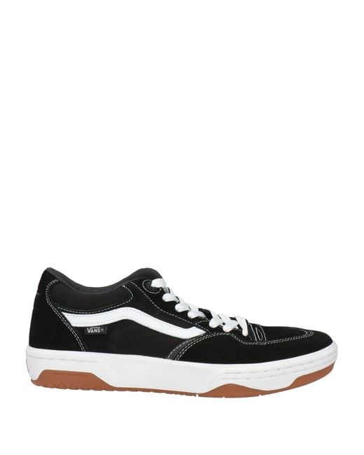 Vans White Sneakers Leather, Textile Fibers for men