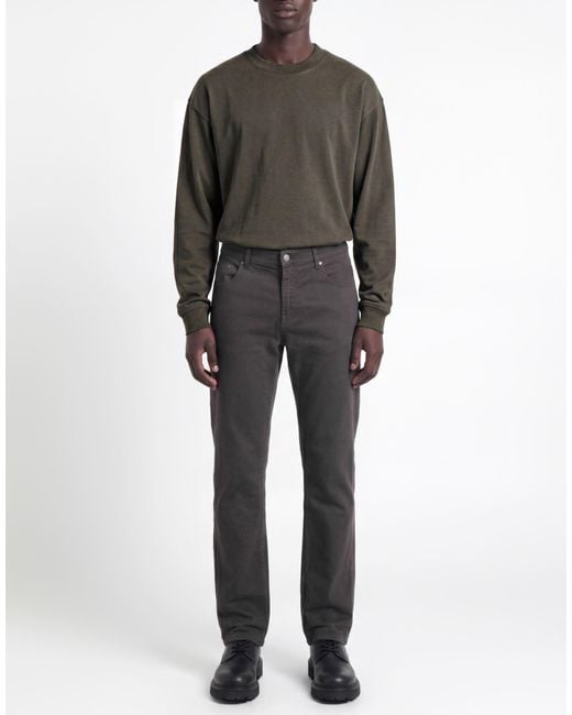Department 5 Gray Pants Cotton, Elastane for men