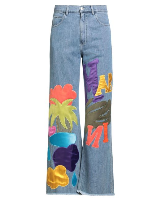 Marni X No Vacancy Inn Blue Jeans Cotton, Viscose, Polyester for men