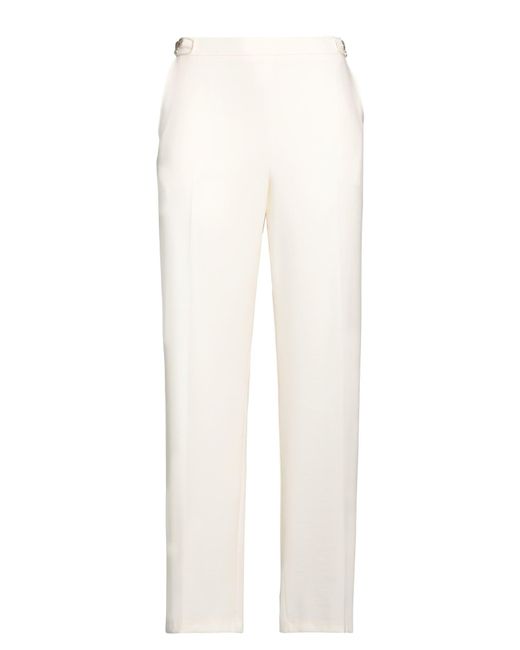 Caroline Biss White Pants Polyester, Viscose, Elastane