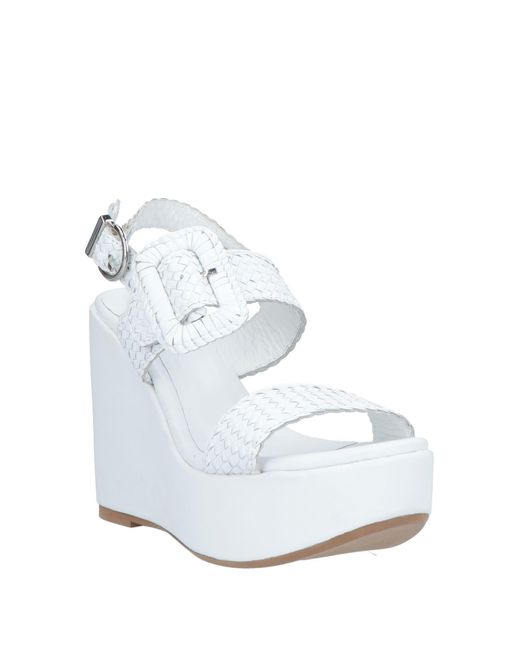 Albano White Sandals