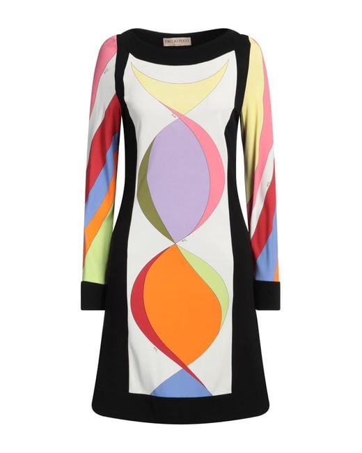 Emilio Pucci Yellow Mini Dress Viscose, Silk