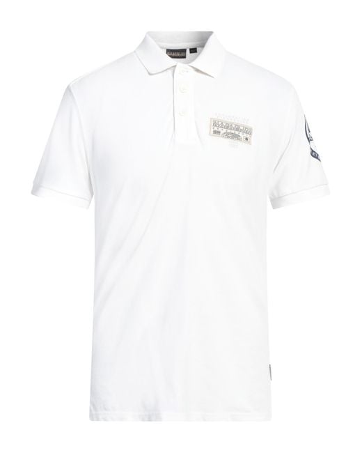 Napapijri White Polo Shirt for men
