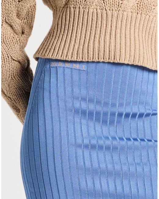 Marni Blue Maxi Skirt Viscose, Polyamide, Elastane