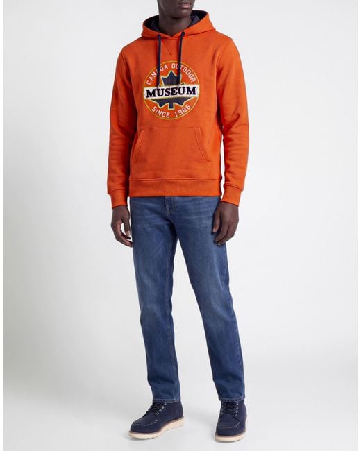 Museum Orange Sweatshirt Cotton, Polyester for men