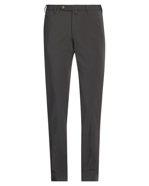 PT Torino Gray Charcoal Pants Cotton, Polyamide, Elastane for men