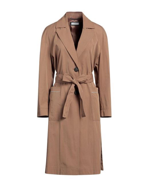 Peserico Brown Overcoat & Trench Coat