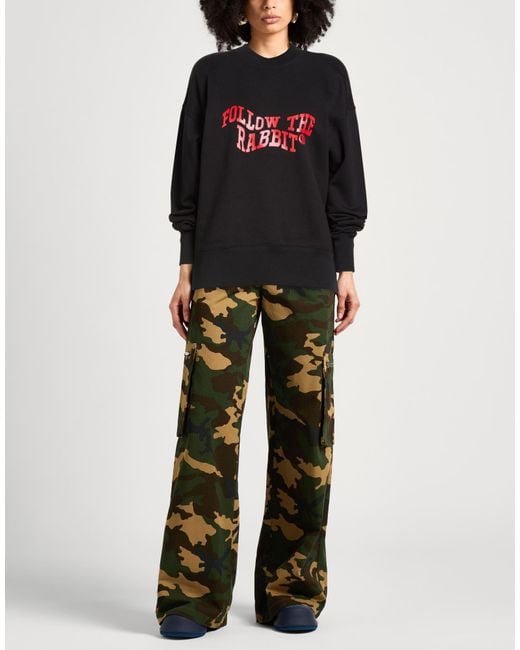 MSGM Black Sweatshirt Cotton