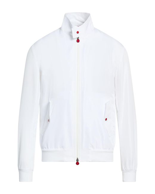 Kiton White Jacket Polyester for men