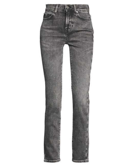 7 For All Mankind Gray Jeans Cotton, Lyocell, Elastomultiester, Elastane