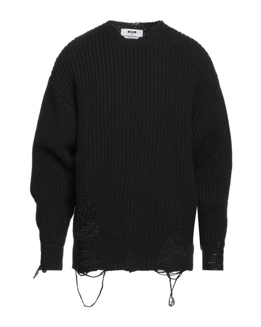 MSGM Black Sweater for men