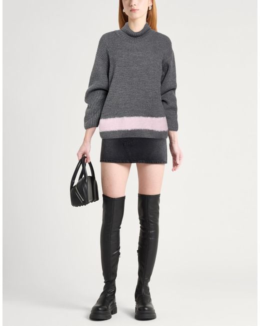 MSGM Gray Turtleneck Wool, Acrylic