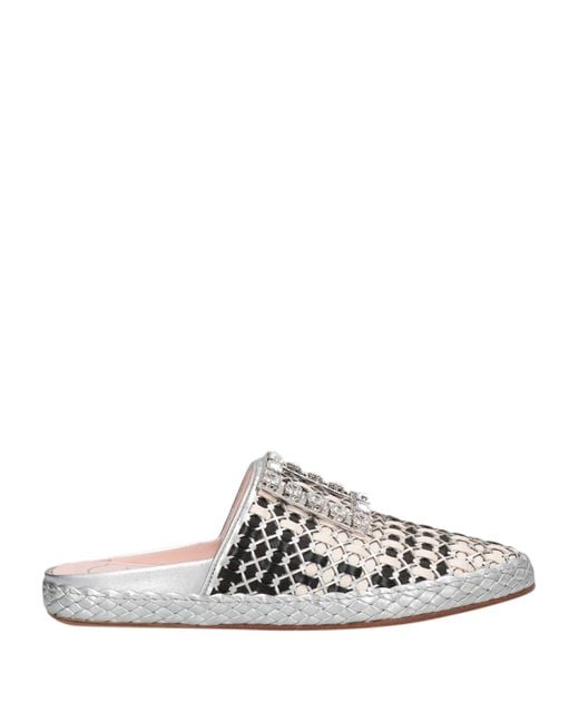 Roger Vivier White Mules & Clogs