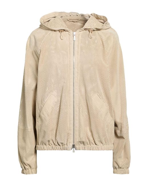 Eleventy Natural Sand Jacket Lambskin