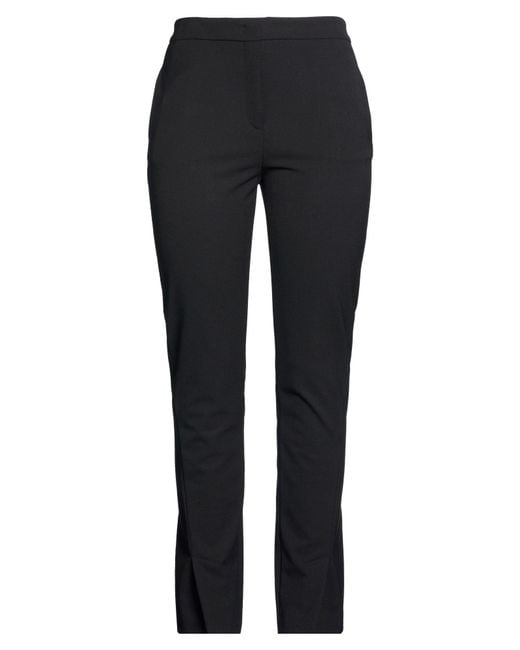Piazza Sempione Black Pants Virgin Wool, Polyamide, Elastane