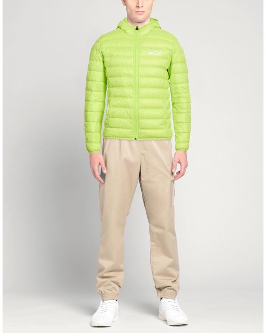EA7 Green Puffers for men