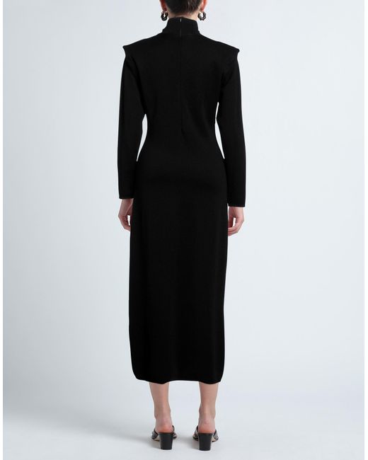 SEVENTY VENEZIA Black Midi-Kleid