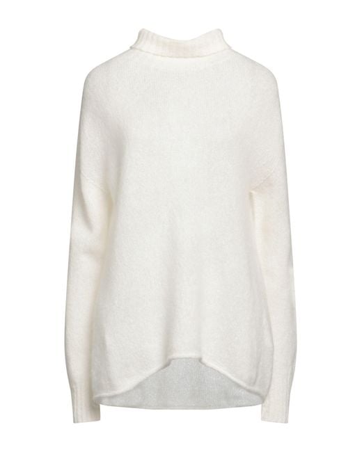 Drumohr Women's White Turtleneck