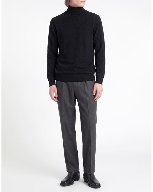 Kangra Black Turtleneck Wool for men
