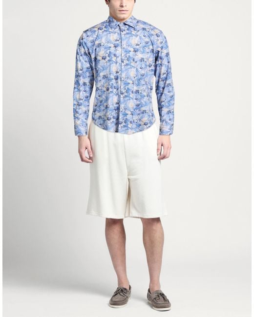 Havana & Co. Blue Light Shirt Cotton, Elastane for men