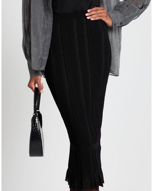 Simone Rocha Black Midi Skirt Viscose, Polyester