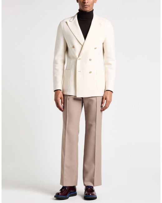 Eleventy Natural Ivory Blazer Wool for men