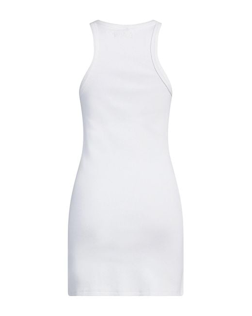 Vetements White Mini Dress Cotton, Elastane