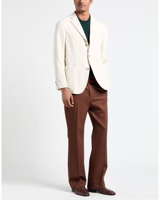 Boglioli Natural Ivory Blazer Cotton, Modal, Elastane for men
