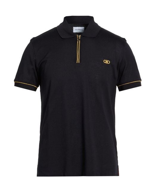 Polo Ferragamo de hombre de color Black