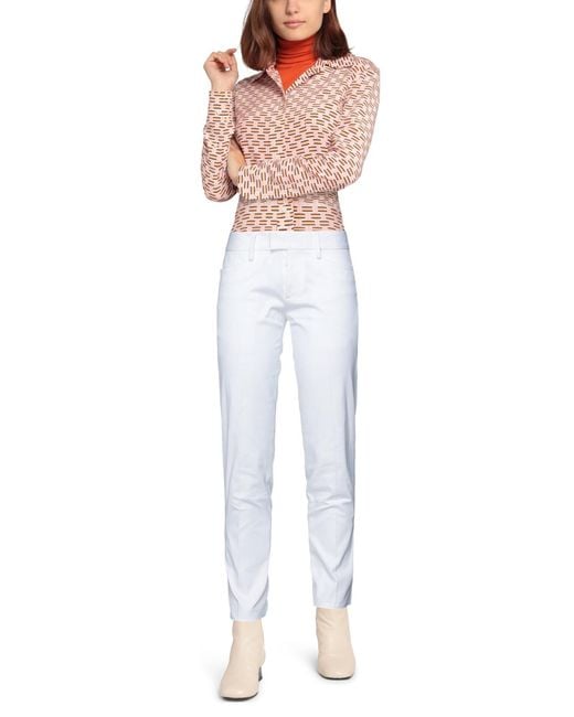 DSquared² White Pants Cotton, Elastane