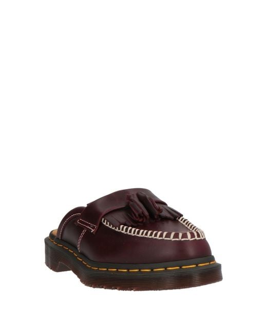 Dr. Martens Brown Adrian Mule Orleans Burgundy Mules & Clogs Leather for men