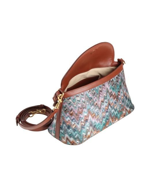 Missoni Blue Handbag Textile Fibers