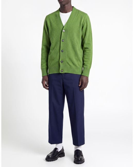 Officina 36 Green Cardigan Wool, Polyamide for men