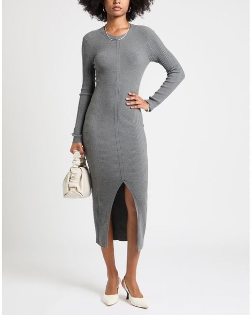 REMAIN Birger Christensen Gray Midi-Kleid